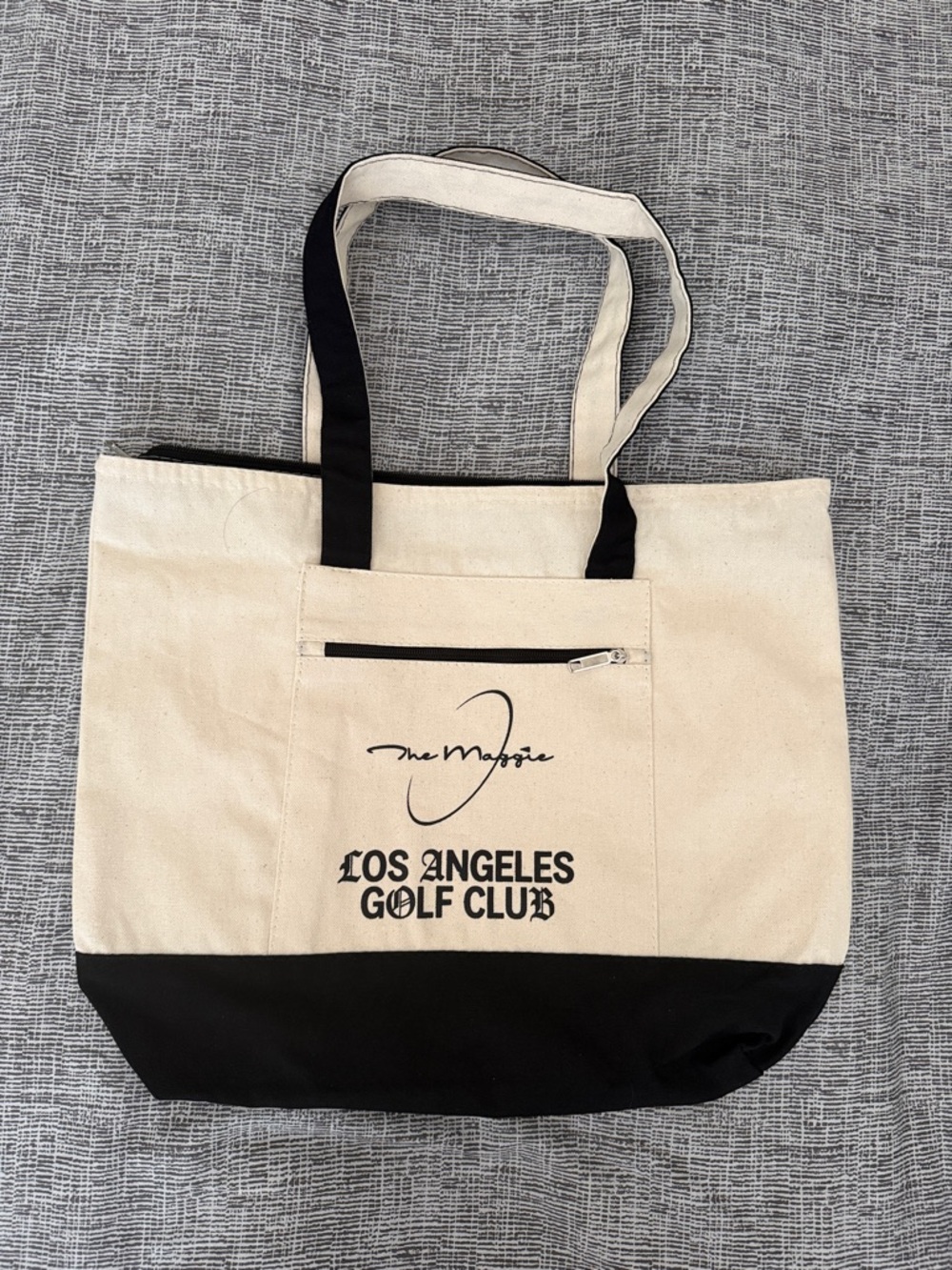 Los Angeles Golf Club Canvas Tote Bag - Cream & Black